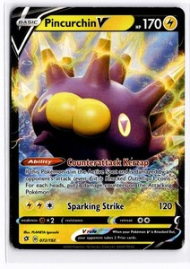 Pincurchin V 072/192 Rebel Clash Holo Ultra Rare