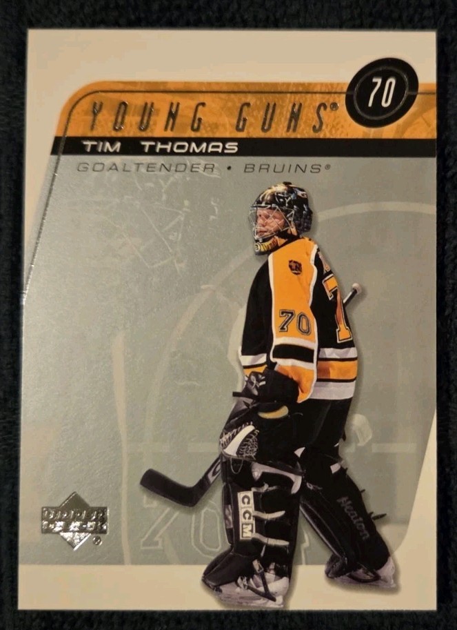 2002 UPPER DECK #429 TIM THOMAS YOUNG GUNS RC ROOKIE Boston Bruins