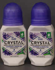 Crystal Essence Roll On Deodorant Lavender And White Tea 2.25 Fl Oz Pack of 2
