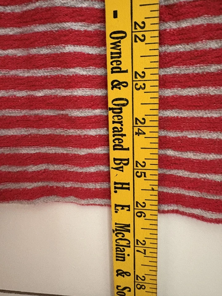 Suéter Lands' End Mujer 2X Rojo Gris Rayas Algodón Pullover Manga Larga Plus Foto 3 de 4