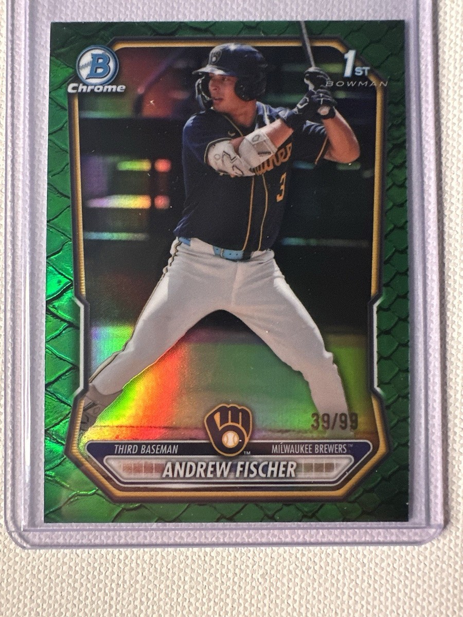 2026 Bowman Chrome Andrew Fischer 1st Bowman Green Reptilian /99