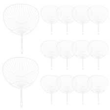 20 Pcs Fan Making Supplies White Fans Accordion Handheld Diy Kit
