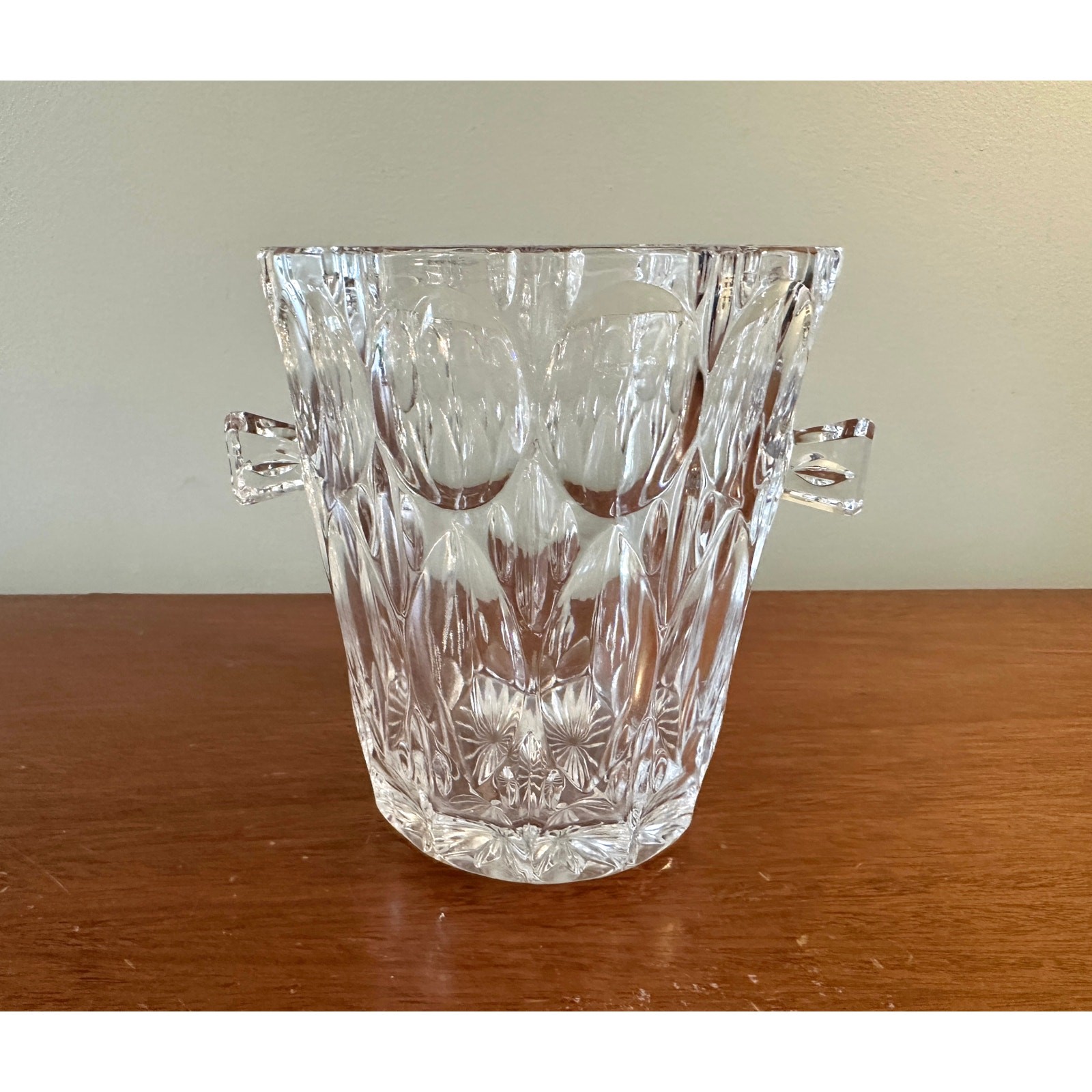 Vintage Heavy Cut Crystal Ice Bucket for Chilling Drinks in Style  