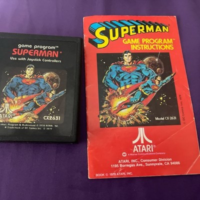 ATARI 2600 SUPERMAN Game CX-2631 Vintage 1979 Plus Manual Works