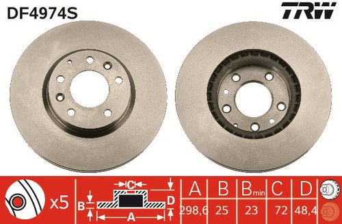 2x BRAKE DISC DF6010 FOR MINI N14B16A/B16AB N18B16A W11B16A W10B16A 1.6L 4cyl - Picture 10 of 18