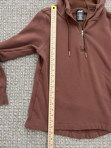 Women's AVIA Brown Hoodie Sweatshirt Size XS (0-2) 1/4 Zip - Picture 12 of 13