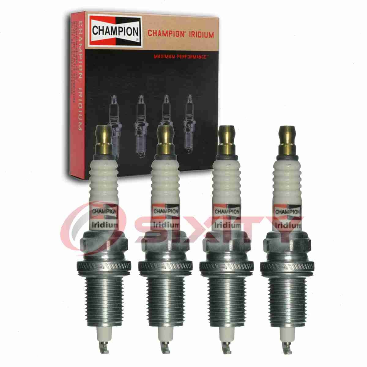 4 pc Champion Iridium Spark Plugs for 1998-1999 Chevrolet Prizm 1.8L L4 zu