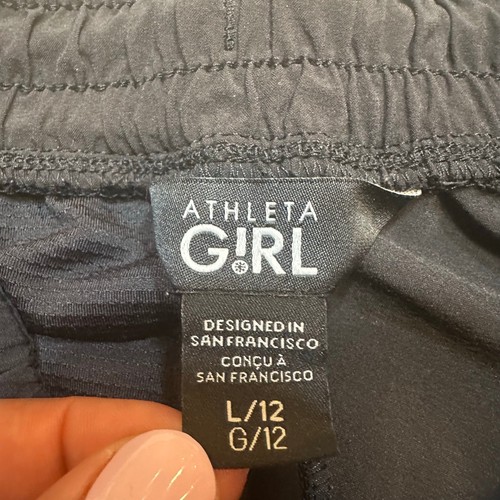 Athleta Girl Black Shorts Sz L (12) Pull-on Athleta Girl All Play 3" Shorts - Picture 3 of 7