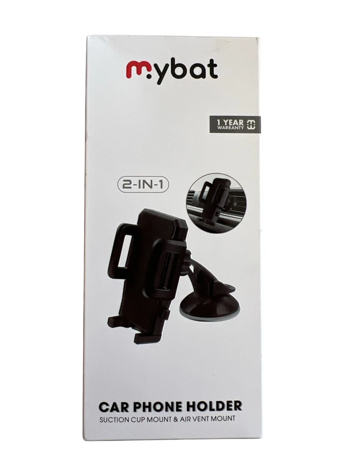 2-in-1 Car Mount Phone Holder Dashboard Suction Mount & Air Vent Phone Holder - Image 2 of 3