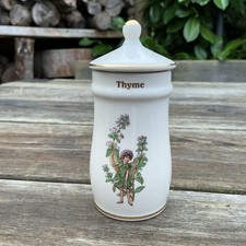 Vintage Gresham die Blumenfee Keramik Gewürz-/Kräuterglas - Thymian