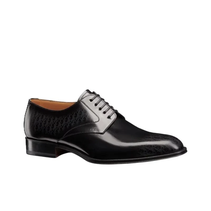 Chaussures homme Dior Timeless pointure 42 EU 9 US derby gris noir Dior dégradé oblique