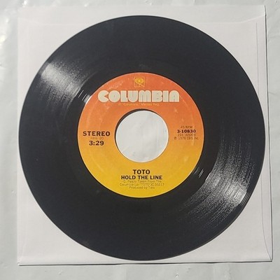 Toto ~ Hold The Line/ Takin' It Back ~ Columbia 45 RPM Record