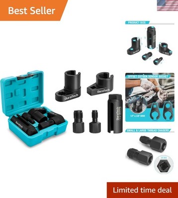 All-in-One 5PCS O2 Sensor Socket and Thread Chaser Set for Mechanic's Workshop