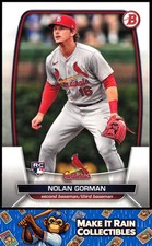 Nolan Gorman 2023 Bowman #6 St. Louis Cardinals Rookie RC