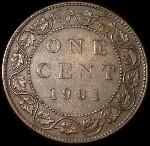 1901 Canada Large Cent — photo from the most recent tracked eBay sale