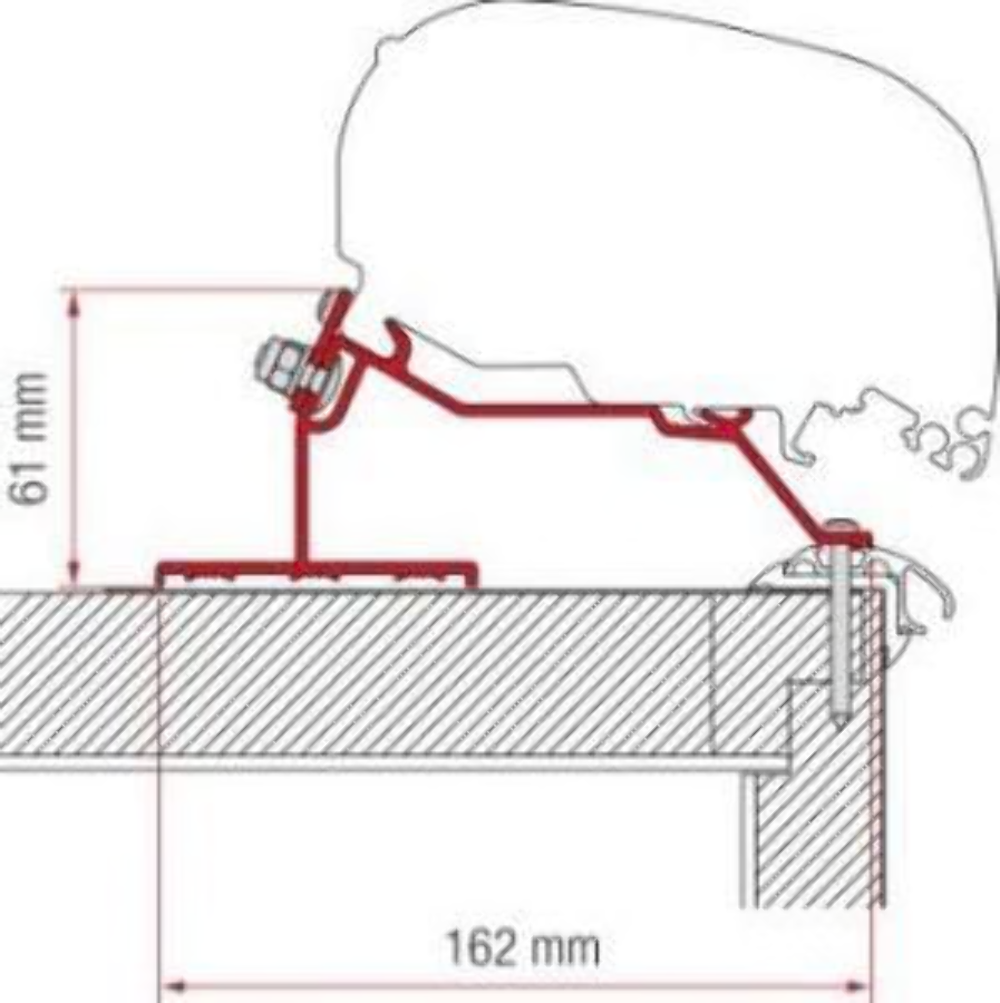 F65/F80 Adapter Kit Caravan Roof 370