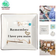 Charming Ceramic Jewelry Tray 3.9" - Perfect for Organizing Rings  More