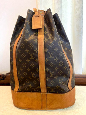 Rare LOUIS VUITTON Randonee Monogram Shoulder Bag M42244 Vintage 12.6in Auth