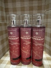 Lot Of 3 Bath Body Works Twisted Peppermint Fine Fragrance Mist 8 oz