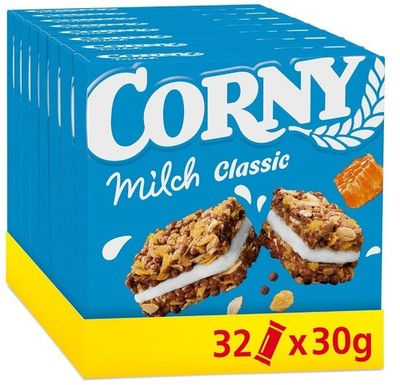 32x Corny Milch Classic Milk Sandwich Cereal Bar 30g - Ships from Germany!
