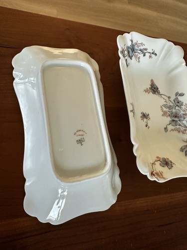 Pair of Haviland Limoges Schleiger 685J Celery / Bonbon Dishes – 8” Excellent - Picture 7 of 10