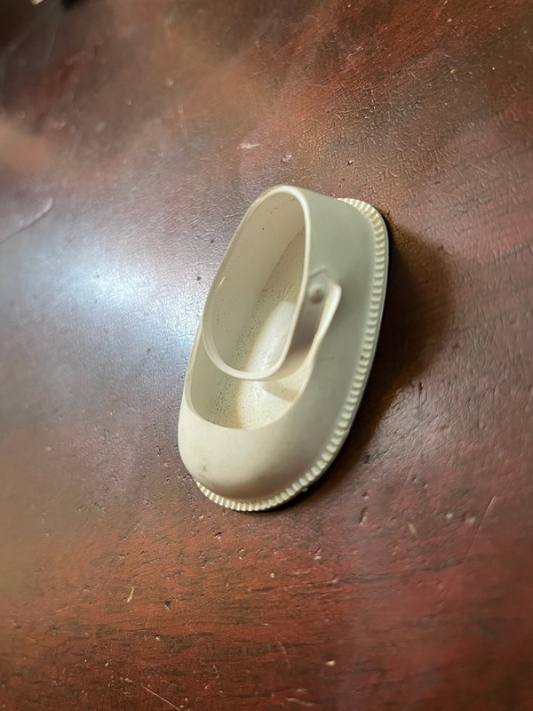 Vintage 1950s Mary Jane Doll Shoe Fairyland Toys - 2" white rubber 37A