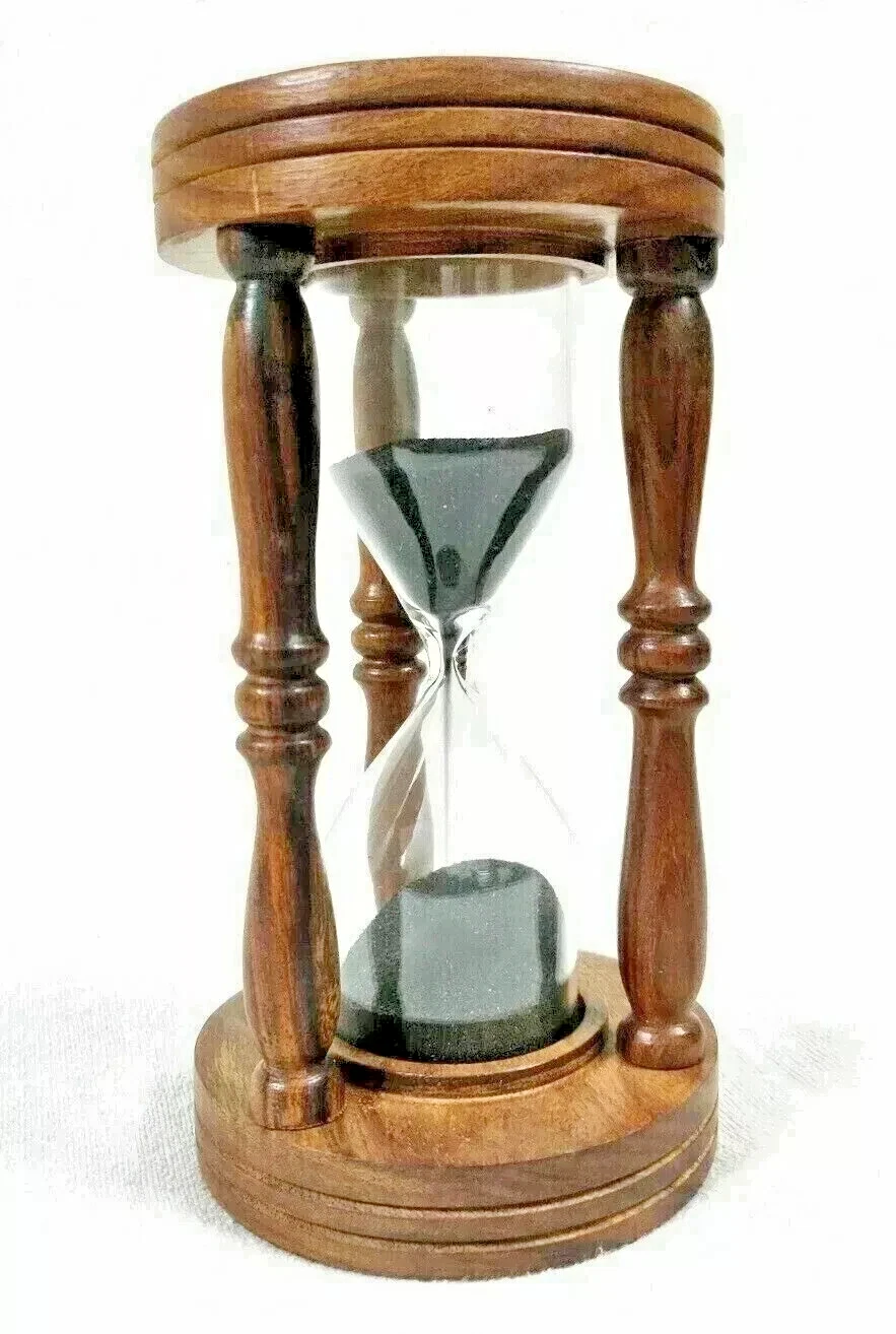 Antique Sand timer Wooden Hourglass Vintage Hourglass Maritime Nautical Decor