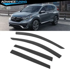 For 17-22 Honda CR-V Low Profile Style Tape-On Window Visors Vent Guards 4PCS