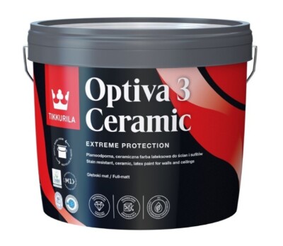 Farbe Tikkurila Optiva Ceramic ceramicfarbe Grundfarbe für Wand und Decke 2,7L