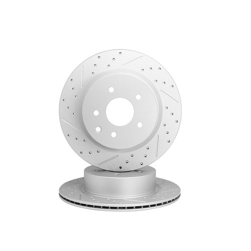 Front & Rear Drilled Disc Brake Rotors For 2009-2013 Infiniti G37 G35 Ex35 370z - Picture 4 of 10