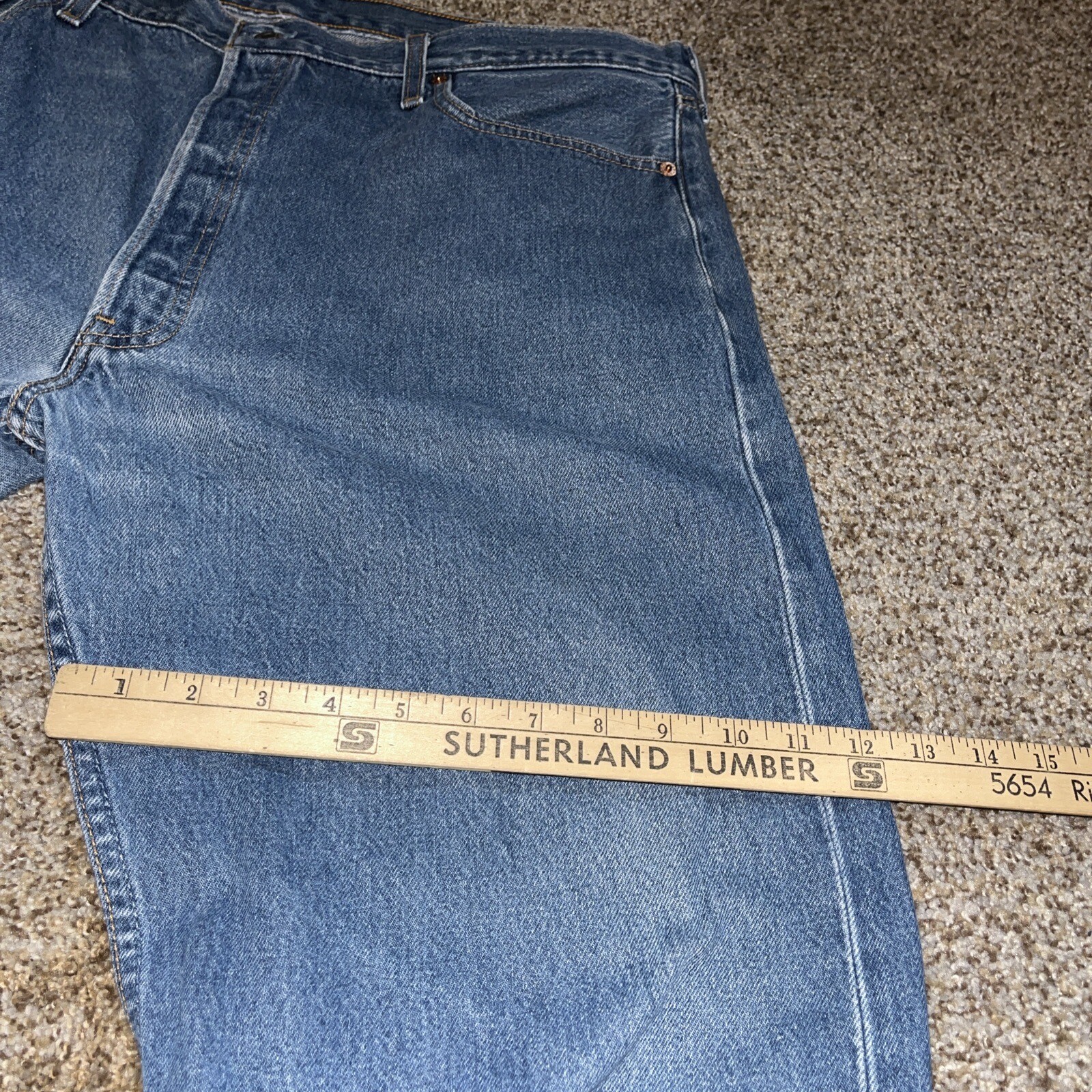 Levis 501XX Jeans Men 38x31 Blue Button Fly Straight Leg Vintage WPL 423 - View 11