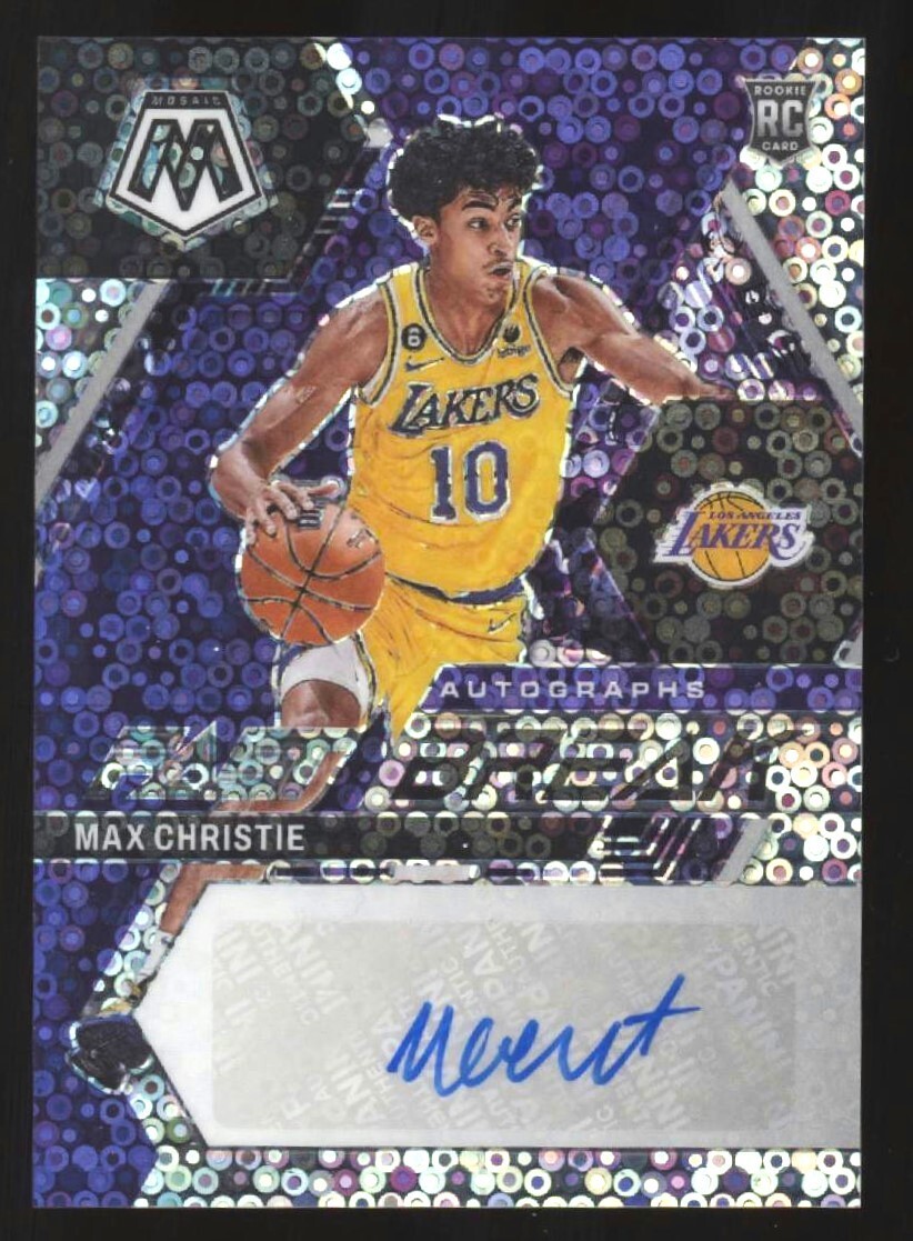 2022 Panini Mosaic Max Christie Auto Rookie Fast Break Prizm Autographs Disco RC