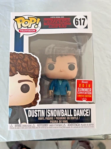 FUNKO POP! STRANGER THINGS DUSTIN SNOWBALL DANCE SDCC EXCLUSIVE #617 PROTECTOR