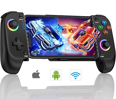 MC100 Wireless Mobile Gaming Controller iPhone Android Phone RGB (Black)