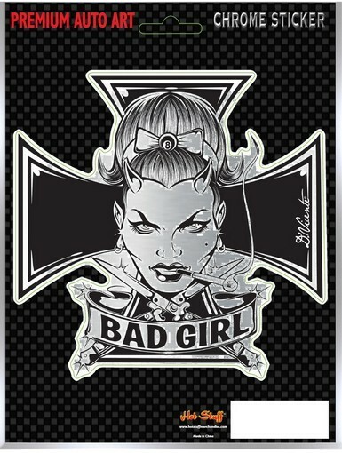 Hellweg Druckerei Adesivi per Moto Bad Girl Adesivo per