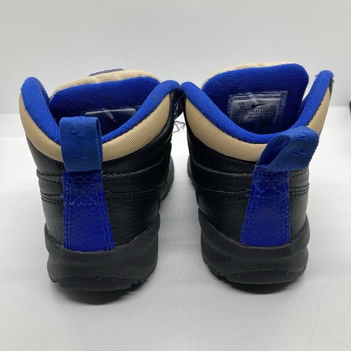 Nike Air Max Manoa Toddler Size 7C Black Blue Outdoor Leather Hiking Boots Shoes - Picture 4 of 9