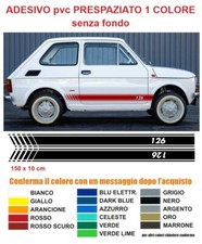 Strisce adesive Fiat 126 epoca laterali fiancate tuning stickers decals Abarth