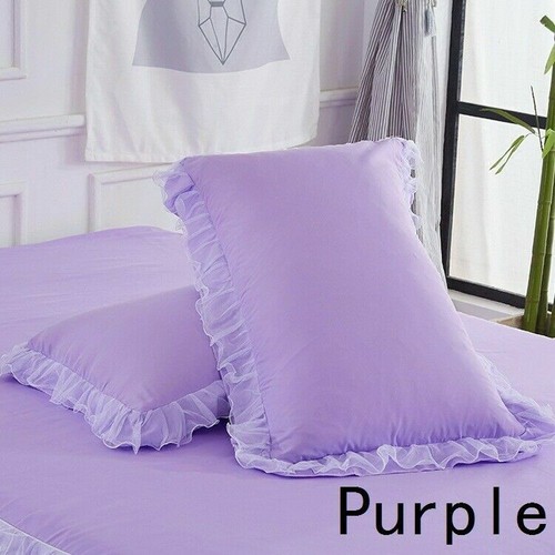 2X Kissenbezug Spitze Rüschen Kissenbezüge Heim Zimmer Bett Dekor 48X74cm Gift - Bild 10 von 19