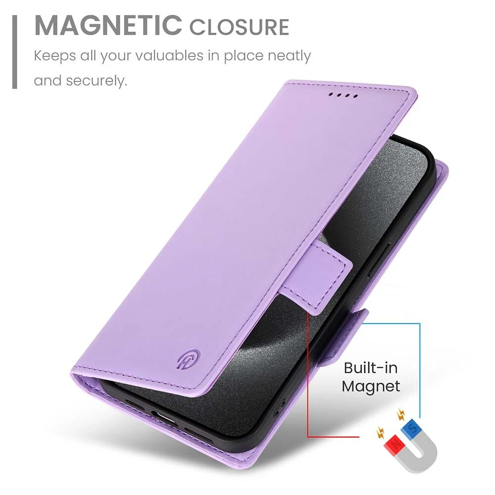 Luxury Magnetic Leather Flip Wallet Case for iPhone 11 12 13 14 15 Pro