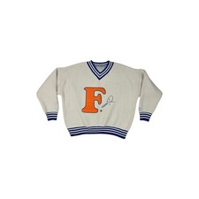 Front Cover Clo Wool V-Neck Sweater Men  s Large Cream