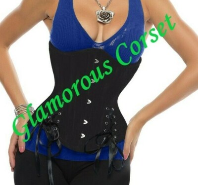 Cotton Corset with Hip Ties Curvy Underbust Tight Lacing Size 30'' 
