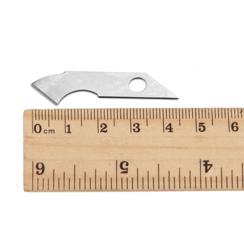 10pcs Steel Hook Knife Blades Acrylic Board ABS Plexiglass Cutting Yarn 45*10mm - Picture 11 of 11