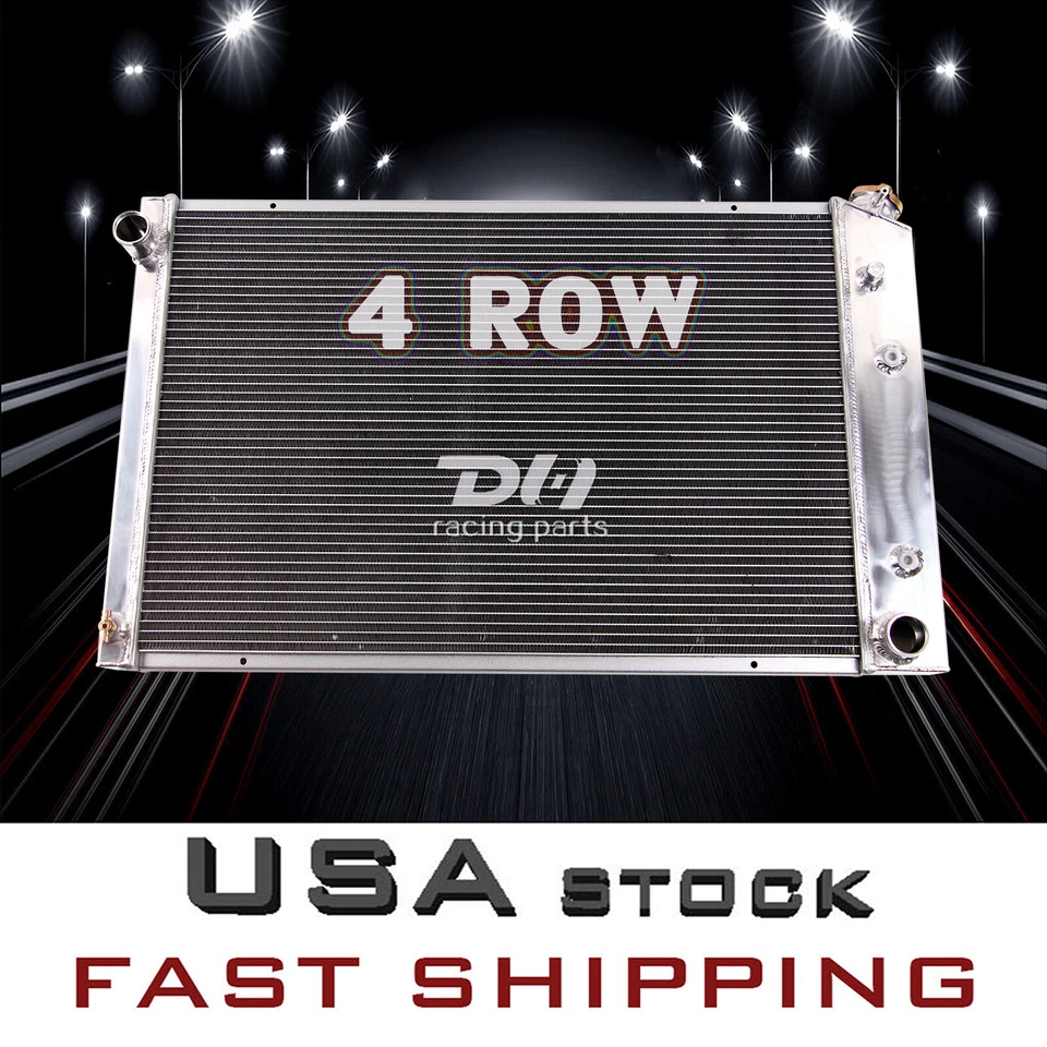 Radiador y cubierta y ventilador de aluminio de 4 filas para Chevy GMC C10 1973-91 20 30 K10/20 Suburban 716 Foto 3 de 4