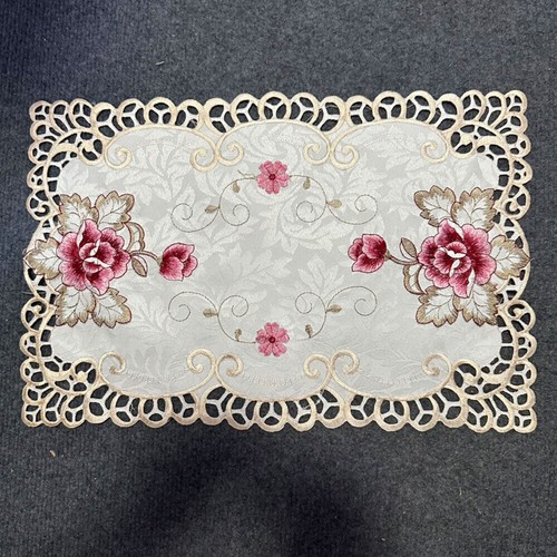 Set of 4 Vintage Embroidery Cutwork Lace Flower Placemat Dining Table Mats Doily - Picture 22 of 89