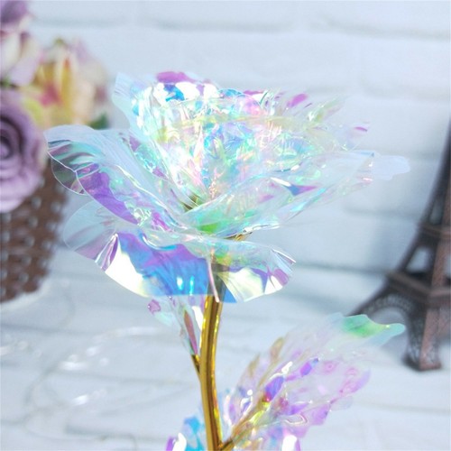 LED Galaxy Forever Rose Flower in Glass Dome Gift for Valentine's Day Friend - Picture 15 of 29