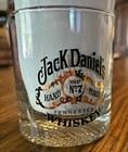 Jack Daniels Old No 7 Hand Made Tennessee Whisky Glass Dimpled on Bottom Used — photo 2