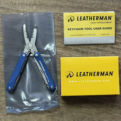 Leatherman Squirt ES4 Blue multitool for electricians. New