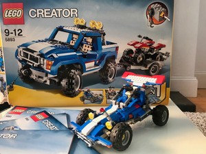 lego blue race car