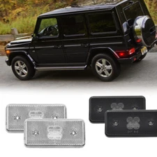 Set Front Amber Rear Red LED Side Marker Light For Mercedes W463 G-Class 02-2014