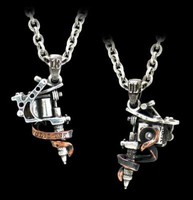 Tattoo Gun - Halskette - Alchemy UL13 - Gothic Tattoo Halsschmuck Kette AnhäNger